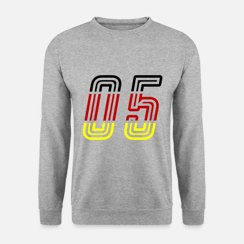 5 Zahl symbol Germany - Unisex Pullover - Weißgrau meliert
