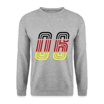 6 Number symbol Germany - Unisex Sweatshirt - salt & pepper - Front - Alina (178cm) & Michal (187cm)