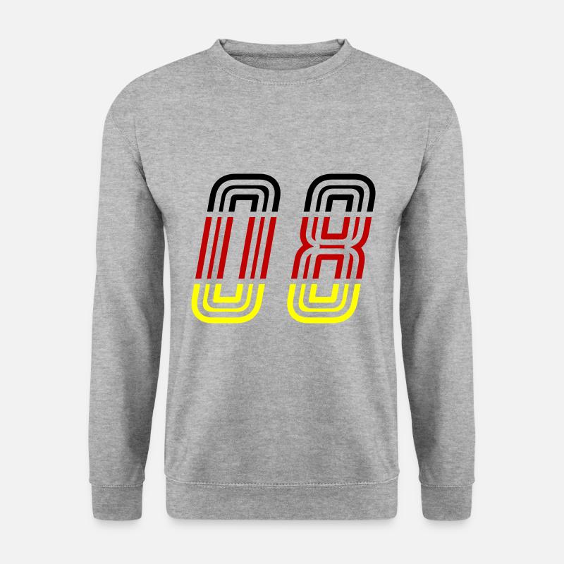 8 Zahl symbol Germany - Unisex Pullover - Weißgrau meliert