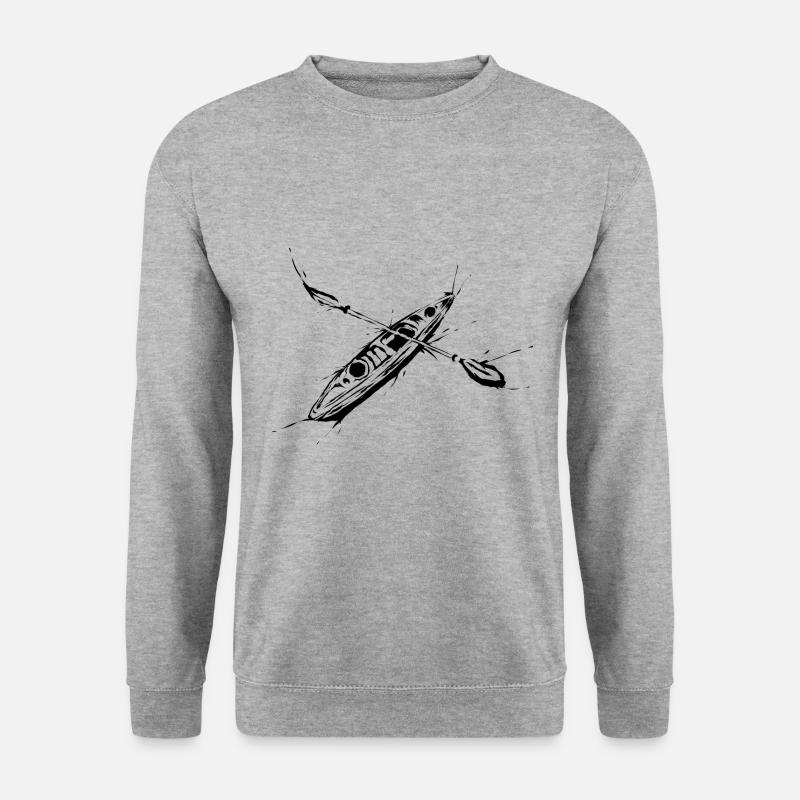 Kajak - Unisex Pullover - Weißgrau meliert