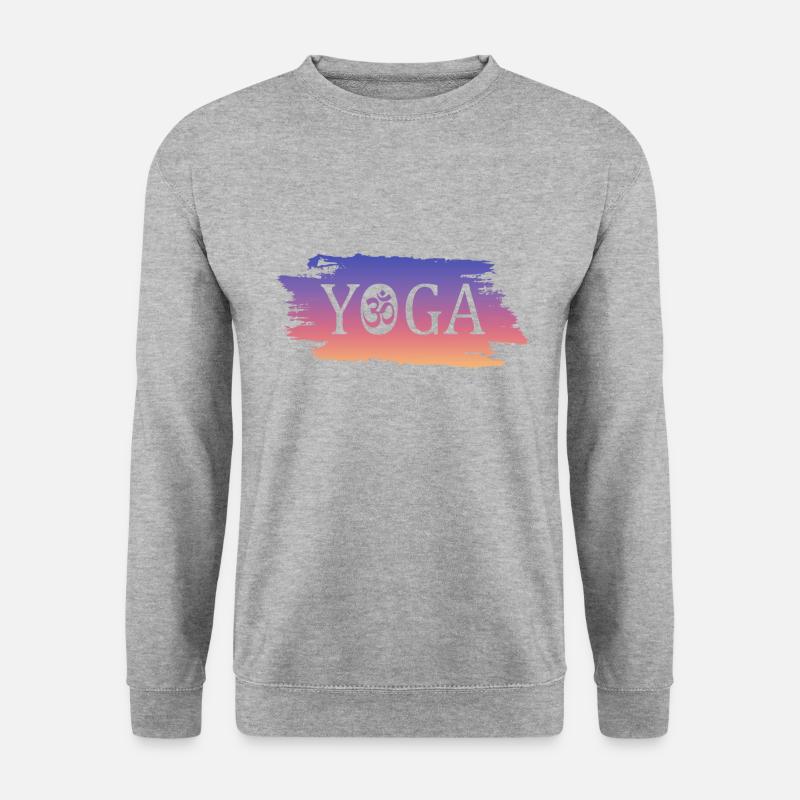 Yoga Geschenkidee - Unisex Pullover - Weißgrau meliert