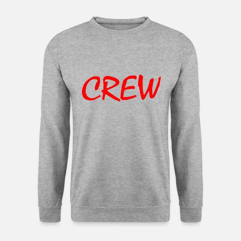 Crew - Unisex Pullover - Weißgrau meliert