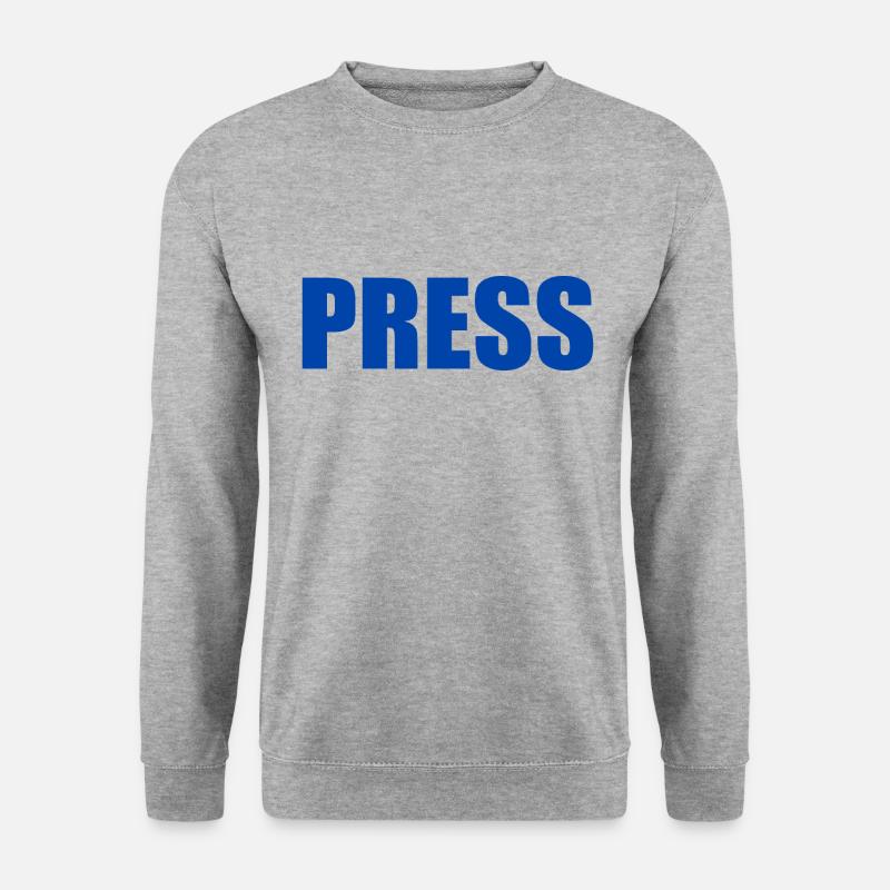 Press - Unisex Pullover - Weißgrau meliert