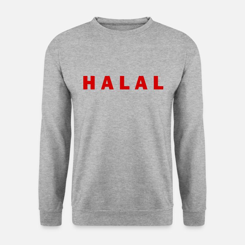 Halal - Unisex Pullover - Weißgrau meliert
