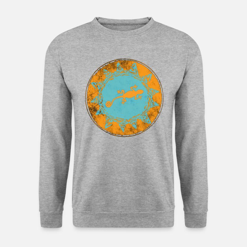 "Baleares spain" (beidseitig bedruckt!) - Unisex Pullover - Weißgrau meliert