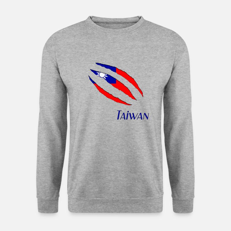 Taiwan - Unisex Pullover - Weißgrau meliert