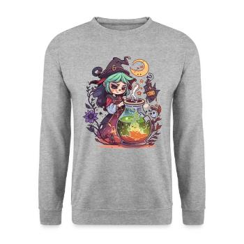 Witchs Brew - Unisex Sweatshirt - salt & pepper - Front - Alina (178cm) & Michal (187cm)