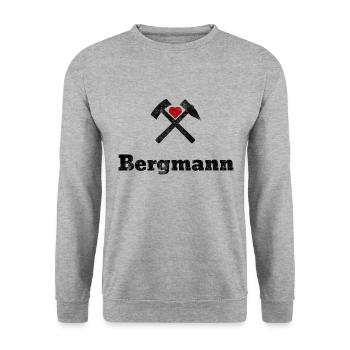 Bergmann - Unisex Pullover - Weißgrau meliert - Vorne - Alina (178cm) & Michal (187cm)