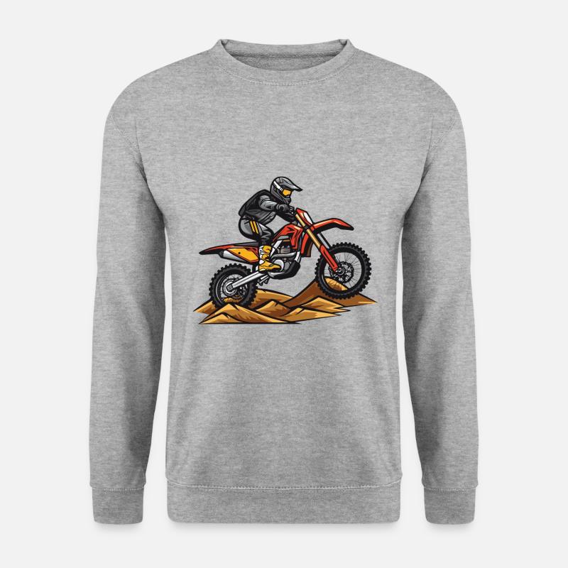 Motocross Sport - Unisex Pullover - Weißgrau meliert