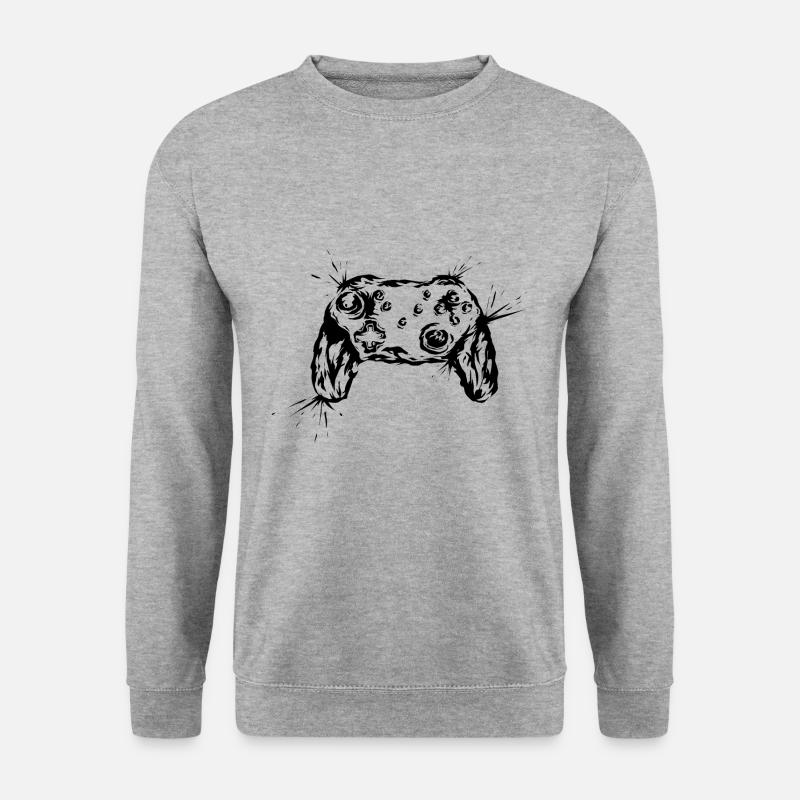 Gaming Controller - Unisex Pullover - Weißgrau meliert