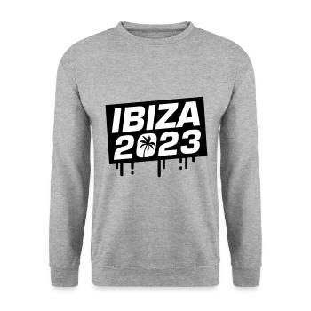 Ibiza 2023 - Unisex Pullover - Weißgrau meliert - Vorne - Alina (178cm) & Michal (187cm)
