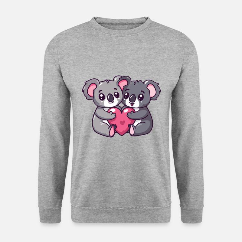 Koala Comic Couple Love - Unisex Sweatshirt - salt & pepper