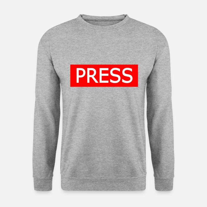 Presse - Unisex Pullover - Weißgrau meliert