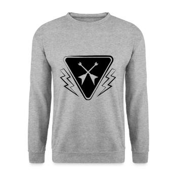 Guitar Vintage Rock 'n' Roll Blitz - Unisex Sweatshirt - salt & pepper - Front - Alina (178cm) & Michal (187cm)