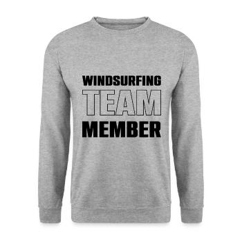 Windsurfing Team - Unisex Pullover - Weißgrau meliert - Vorne - Alina (178cm) & Michal (187cm)