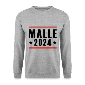 Malle 2024 - Unisex Sweatshirt - salt & pepper - Front - Alina (178cm) & Michal (187cm)