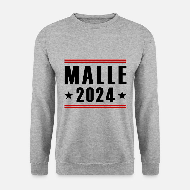 Malle 2024 - Unisex Pullover - Weißgrau meliert