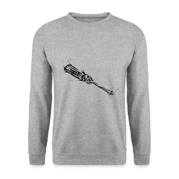 Craftsman screwdriver - Unisex Sweatshirt - salt & pepper - Front - Alina (178cm) & Michal (187cm)