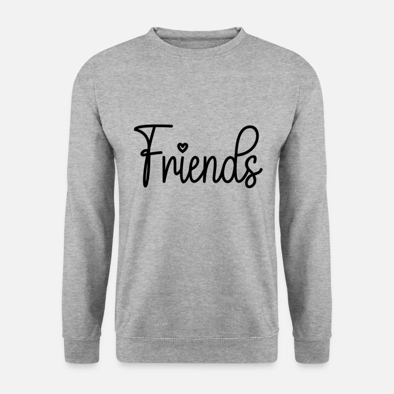 Friends Herz - Unisex Pullover - Weißgrau meliert