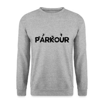 Parkour Freerunning Sport - Sweat-shirt Unisexe - gris chiné - Devant - Alina (178cm) & Michal (187cm)