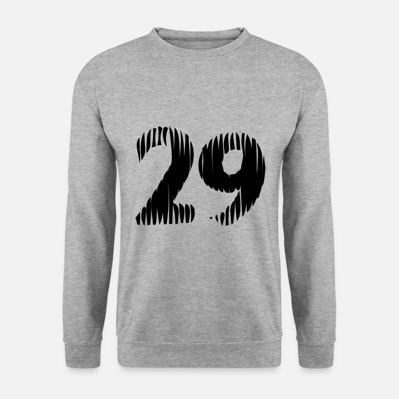 29 Zahl Trikot - Unisex Pullover - Weißgrau meliert