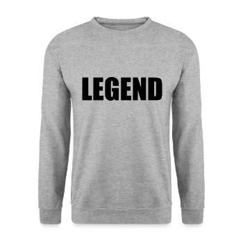 Legend - Unisex Sweatshirt - salt & pepper - Front - Alina (178cm) & Michal (187cm)