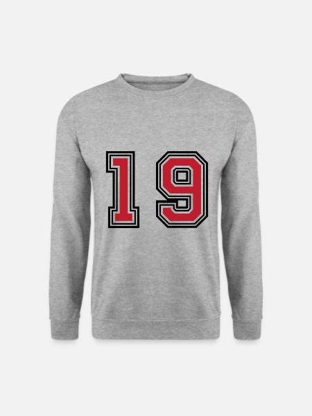 19 symboles numériques - Sweat-shirt Unisexe - gris chiné
