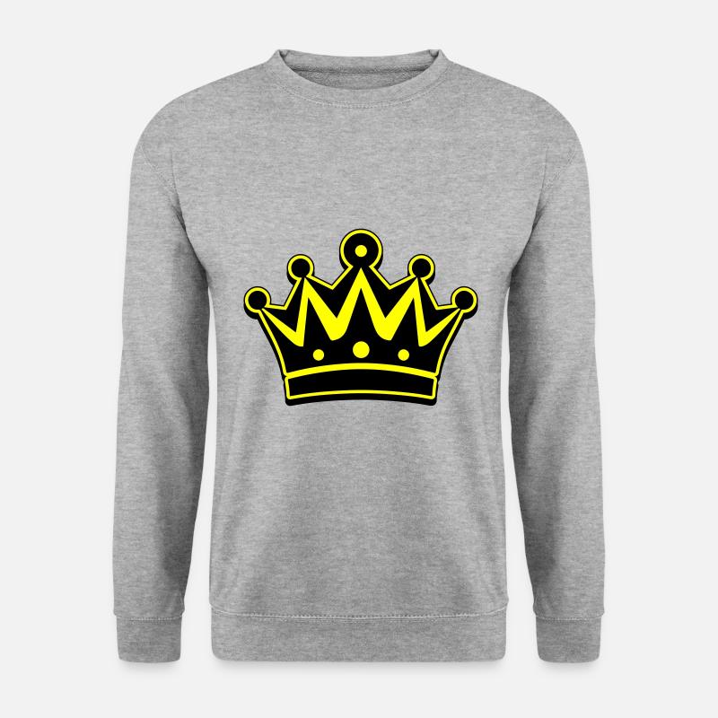 Krone Icon Symbol - Unisex Pullover - Weißgrau meliert