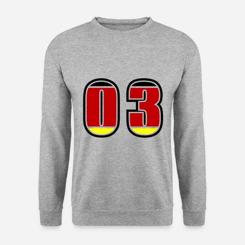 3 Number Germany Jersey - Unisex Sweatshirt - salt & pepper