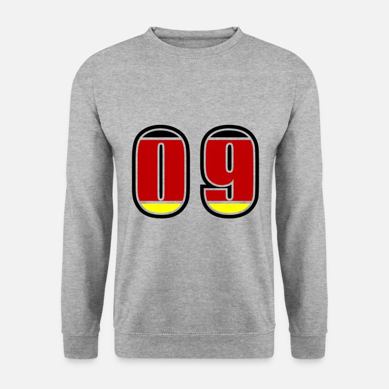 9 Nummer Deutschland Trikot - Unisex Pullover - Weißgrau meliert