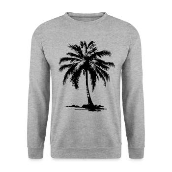 Symbole de Palm Island - Sweat-shirt Unisexe - gris chiné - Devant - Alina (178cm) & Michal (187cm)