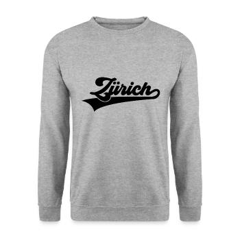 ZÜRICH SCHWEIZ - Unisex Pullover - Weißgrau meliert - Vorne - Alina (178cm) & Michal (187cm)