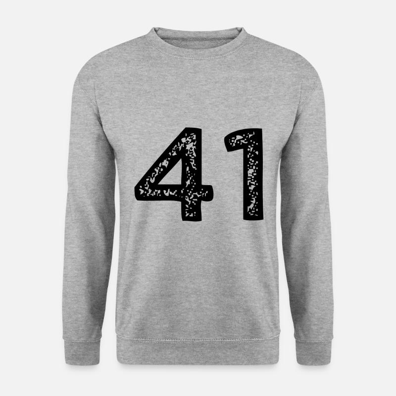 41 Zahl Trikot - Unisex Pullover - Weißgrau meliert