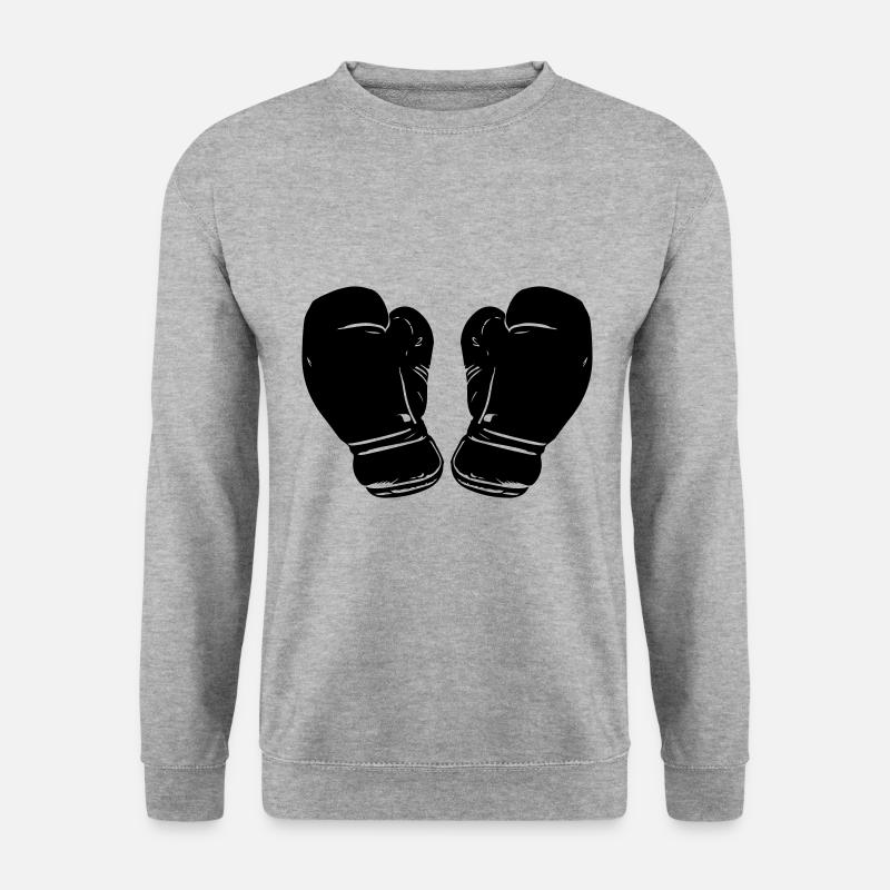 Boxhandschuhe Symbol Boxen Sport - Unisex Pullover - Weißgrau meliert