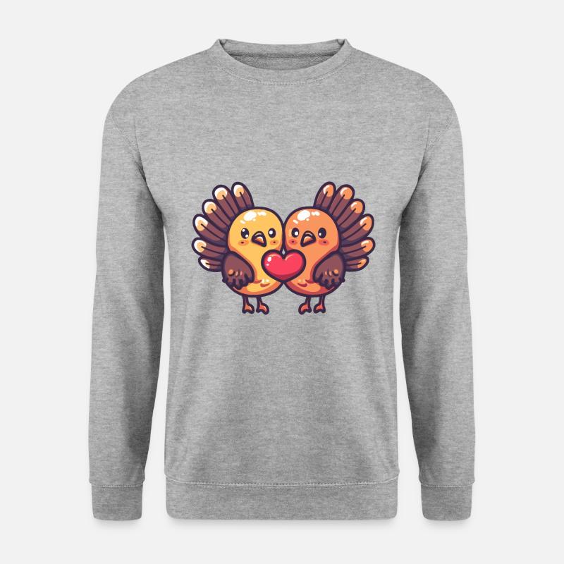 Truthan Comic Paar Liebe - Unisex Pullover - Weißgrau meliert