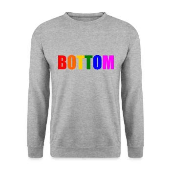 Bottom - Unisex Sweatshirt - salt & pepper - Front - Alina (178cm) & Michal (187cm)
