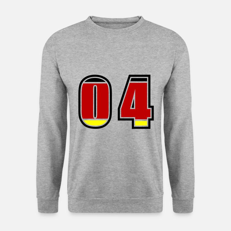 4 Nummer Deutschland Trikot - Unisex Pullover - Weißgrau meliert