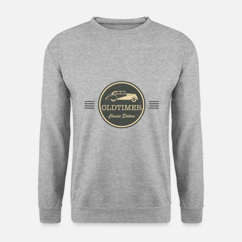Oldtimer Auto - Unisex Pullover - Weißgrau meliert