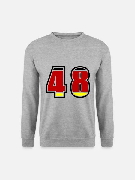 48 Number Germany Jersey - Unisex Sweatshirt - salt & pepper