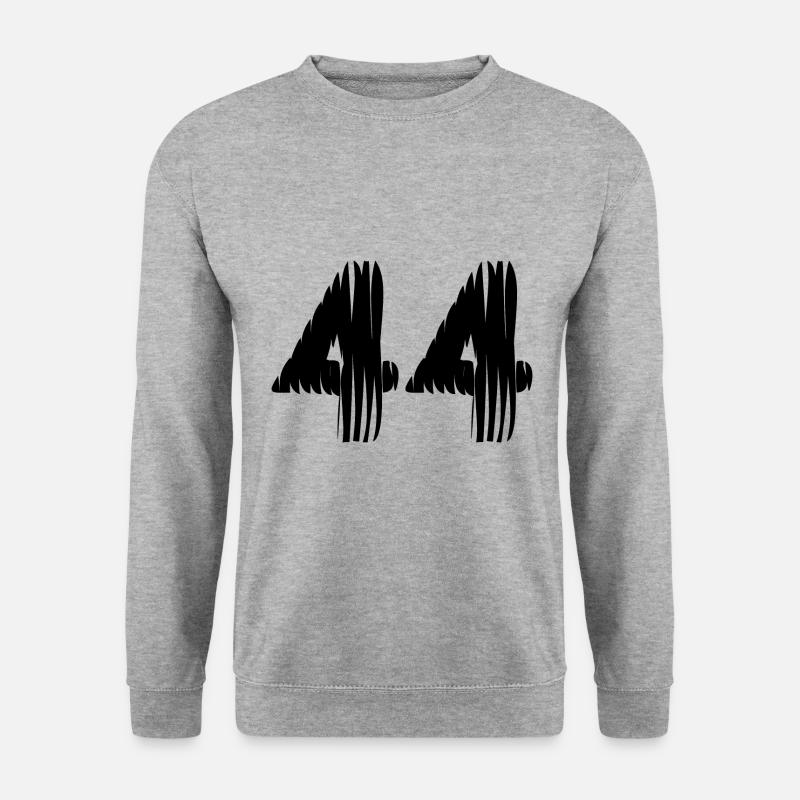44 Zahl Trikot - Unisex Pullover - Weißgrau meliert