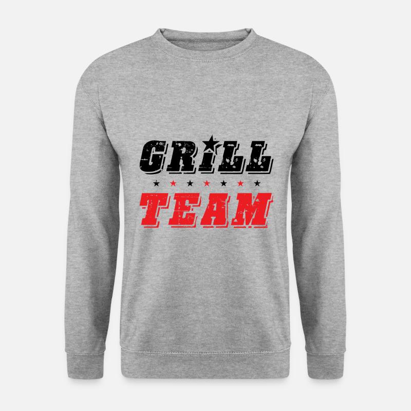 Grill Team - Unisex Pullover - Weißgrau meliert
