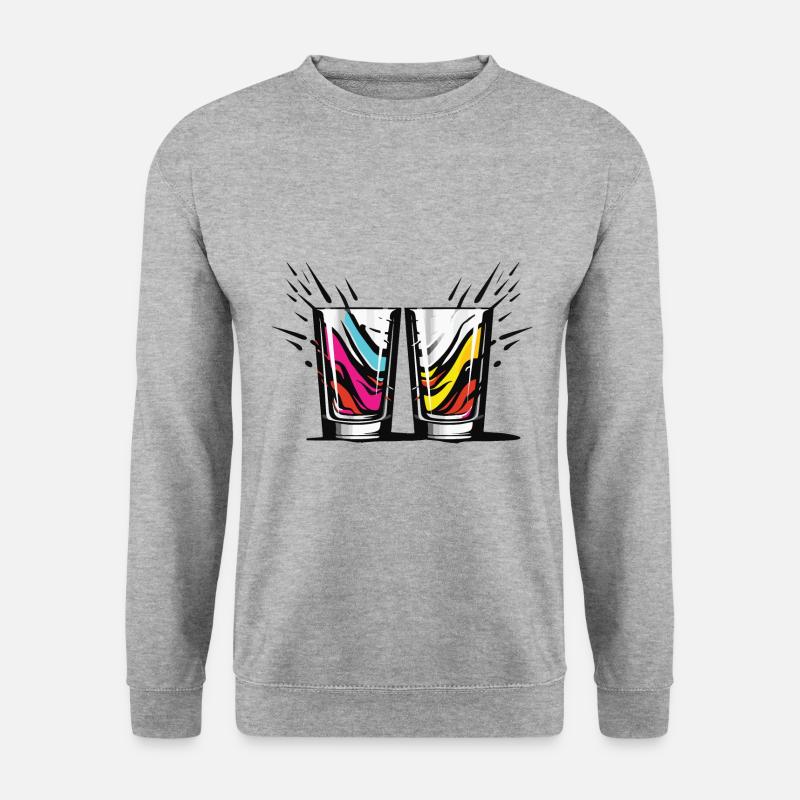 Tequila Glas - Unisex Pullover - Weißgrau meliert