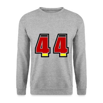 44 Number Germany Jersey - Unisex Sweatshirt - salt & pepper - Front - Alina (178cm) & Michal (187cm)