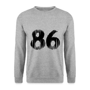 86 number jersey - Unisex Sweatshirt - salt & pepper - Front - Alina (178cm) & Michal (187cm)