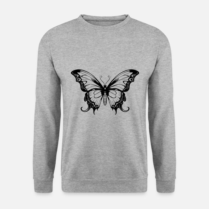 Butterfly Silhouette Butterfly Boho - Unisex Sweatshirt - salt & pepper