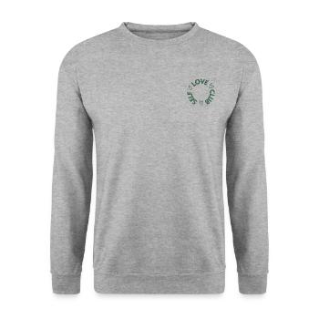 T-Shirt Self Love Club - Unisex Pullover - Weißgrau meliert - Vorne - Alina (178cm) & Michal (187cm)
