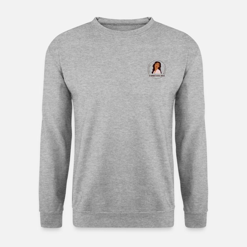 EMBRASSE MOI - Unisex Pullover - Weißgrau meliert