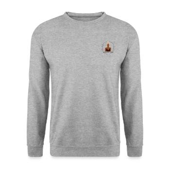 BELLE EN NOIR - Unisex Pullover - Weißgrau meliert - Vorne - Alina (178cm) & Michal (187cm)