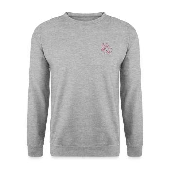 WHAT - Unisex Pullover - Weißgrau meliert - Vorne - Alina (178cm) & Michal (187cm)