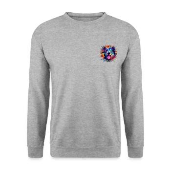 Multicolor dog - Unisex Sweatshirt - salt & pepper - Front - Alina (178cm) & Michal (187cm)